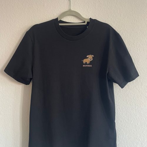 Schwarzes helmutdaskalb T-Shirt